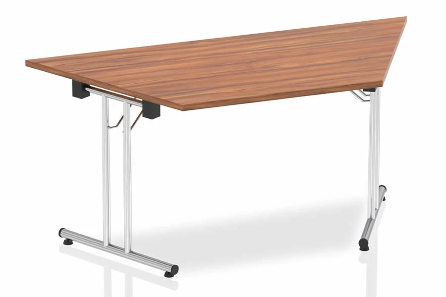 Nova Walnut Trapezium Folding Table - 1600mm Wide 1 Nova Walnut Trapezium Folding Table - 1600mm Wide