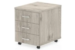 Gladstone Grey Oak 3 Drawer Mobile Pedestal