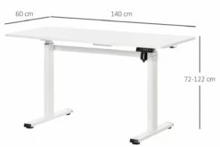 White Height Adjustable Standing Desk -Pro Office Shop adjustable white desk 3