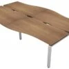 Aura Beam 4 Person Wave Bench Desk