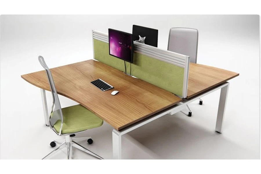 Aura Beam 2 Person Wave Bench Desk 3 Aura Beam 2 Person Wave Bench Desk - Image 3