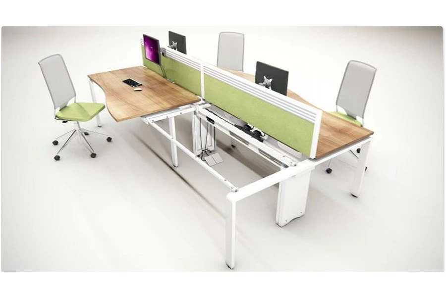 Aura Beam 2 Person Wave Bench Desk 5 Aura Beam 2 Person Wave Bench Desk - Image 5