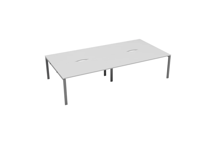 Kestral White 4 Person Double Bench Desk 4 Kestral White 4 Person Double Bench Desk - Image 4