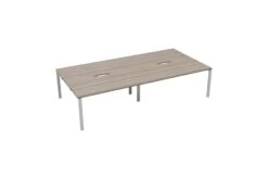 Kestral Grey Oak 4 Person Double Bench Desk -Pro Office Shop cb1280cowhgo4p front 45