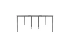 Kestral White 6 Person Double Bench Desk -Pro Office Shop cb1680cosvwh6p side