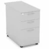 Cloud Grey Desk High Pedestal