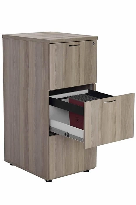 Kestral Grey Oak 3 Drawer Filing Cabinet 2 Kestral Grey Oak 3 Drawer Filing Cabinet - Image 2
