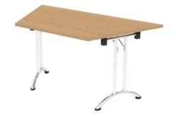 Thames Folding 30 Degree Trapezoidal Table -Pro Office Shop folding table trapezoidal oak
