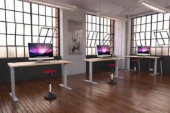 Solar Height Adjustable Desk -Pro Office Shop ha maple