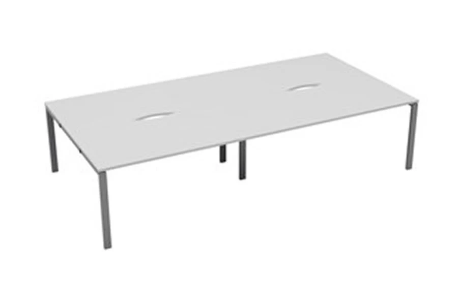 Kestral White 4 Person Double Bench Desk 1 Kestral White 4 Person Double Bench Desk