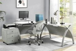 Curve Pedestal 17 Curve Pedestal -Pro Office Shop helsinki 3 drawer ped grey 3