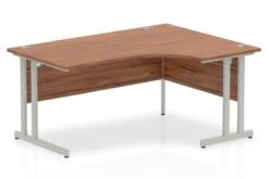 Nova Walnut Cantilever Corner Desk -Pro Office Shop impulse cantilever crescent desk walnut right handed