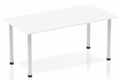Polar White Straight Table Post Leg