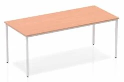 Price Point Beech Straight Table Box Frame Leg Silver -Pro Office Shop impulse straight table 1800 beech box frame leg silver