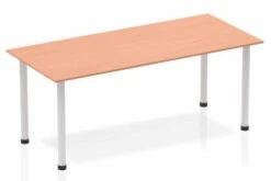 Price Point Straight Table Beech Post Leg Silver -Pro Office Shop impulse straight table 1800 beech post leg silver