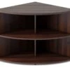 Harmony Walnut Desk High Radial Bookcase