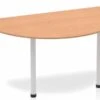 Norton Oak Semi-circle Table 1600 Post Leg
