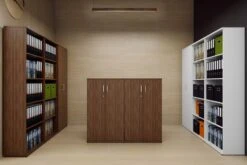 Nova Walnut 1600mm Office Bookcase -Pro Office Shop nova room 1 8