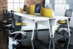 Ascend Double Wave Desk -Pro Office Shop roomscene 1