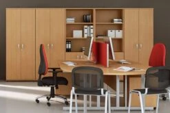 Price Point Small Cantilever Beech Desk -Pro Office Shop roomshot 1 beech 2