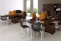 Nova Walnut 1800 Boardroom Table Panel Leg 7 Nova Walnut 1800 Boardroom Table Panel Leg -Pro Office Shop roomshot 10 walnut