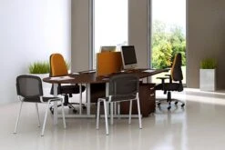 Nova Walnut 1200mm Round Meeting Table -Pro Office Shop roomshot 14 walnut