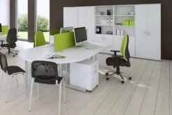 Polar White 1800mm Boardroom Table Panel Leg -Pro Office Shop roomshot 16 white