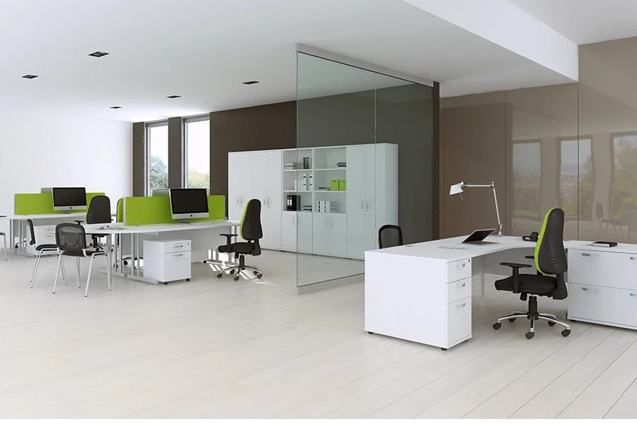 Polar White Small Panel Desk 3 Polar White Small Panel Desk - Image 3