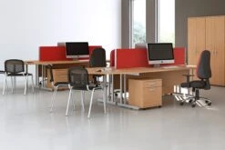 Price Point Beech Rectangular Cantilever Desk -Pro Office Shop roomshot 4 beech