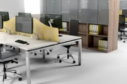 Aura Beam 6 Person Wave Bench Desk -Pro Office Shop roomshot 6 4