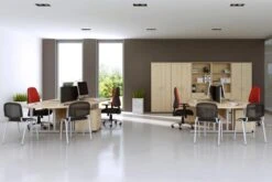 Solar Maple Small Cantilever Desk -Pro Office Shop roomshot 8 maple 8