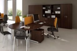 Nova Walnut 1800 Boardroom Table Panel Leg 6 Nova Walnut 1800 Boardroom Table Panel Leg -Pro Office Shop roomshot 9 walnut