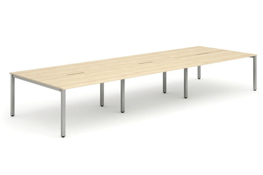 Portland 6 Person Double Bench Desk 1 Portland 6 Person Double Bench Desk