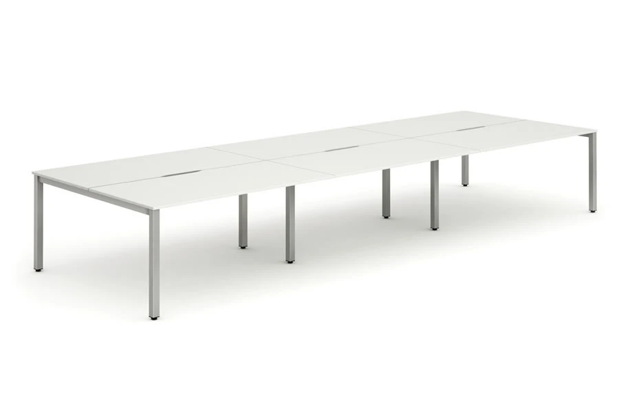 Portland 6 Person Double Bench Desk 2 Portland 6 Person Double Bench Desk - Image 2