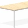 Solar Maple Trapezium Table 1600 Box Frame Leg Silver
