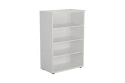 Kestral White Bookcase -Pro Office Shop tes1245wh front 45