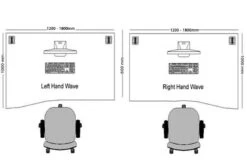 Avon White Wave Panel Leg Desk -Pro Office Shop wave desk 1200 1800mm